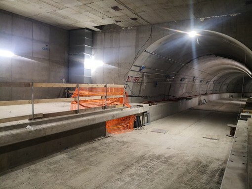 Foto d'archivio dei lavori per la metro Foto d'archivio dei lavori per la metro