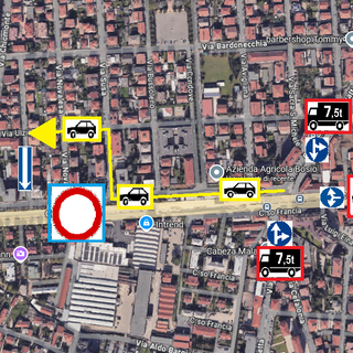 La piantina con le modifiche alla viabilità lungo Corso Francia