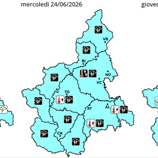 Allerta gialla sul Piemonte: domani previsti temporali anche di forte intensità
