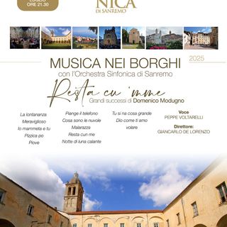 Pieve di Teco, serata magica con l'omaggio a Modugno grazie al concerto della Sinfonica di Sanremo