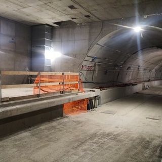 Foto d'archivio dei lavori per la metro