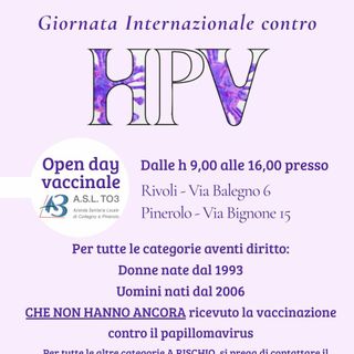 La locandina delle iniziative organizzate dall'Asl To3