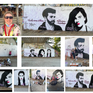 La street Art di Fabiana Macaluso &amp; Writer Chiuto decora Bastia Umbra