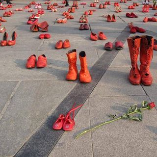 Foto d'archivio di scarpette rosse