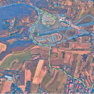 Piantina dei lavori al viadotto rivoli