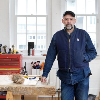 In foto l'artista Enrico David