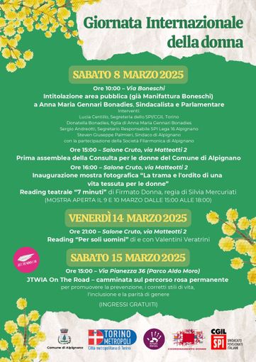 La locandina degli eventi organizzati a marzo ad Alpignano La locandina degli eventi organizzati a marzo ad Alpignano