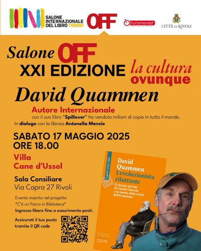 David Quammen a Rivoli per raccontare Darwin e l’evoluzione del pensiero scientifico