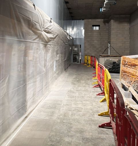 Una immagine del cantiere della metro