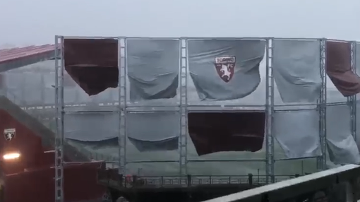 maltempo tra le 'vele' del filadelfia