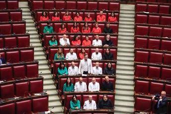 M5S, deputati in aula con colori Palestina: "Governo volta sguardo dall'altra parte" M5S, deputati in aula con colori Palestina: "Governo volta sguardo dall'altra parte"