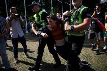 Gruppo pro Pal messo al bando in Gb, 365 arresti durante protesta a Londra Gruppo pro Pal messo al bando in Gb, 365 arresti durante protesta a Londra