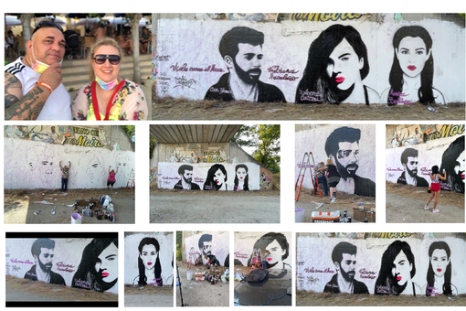 La street Art di Fabiana Macaluso &amp; Writer Chiuto decora Bastia Umbra