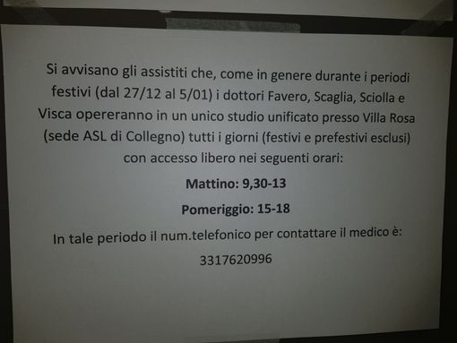 Collegno, caos e lamentele per il servizio pediatrico a Villa Rosa Collegno, caos e lamentele per il servizio pediatrico a Villa Rosa
