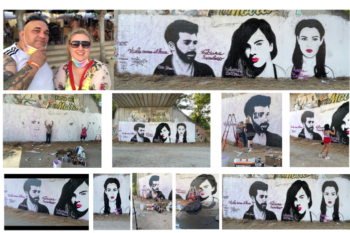 La street Art di Fabiana Macaluso &amp; Writer Chiuto decora Bastia Umbra