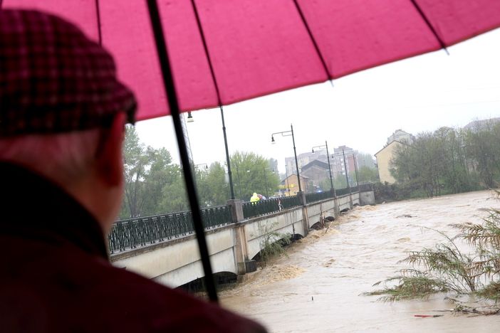 Lo Stura a Torino il 17 aprile, nel giorno di massima emergenza