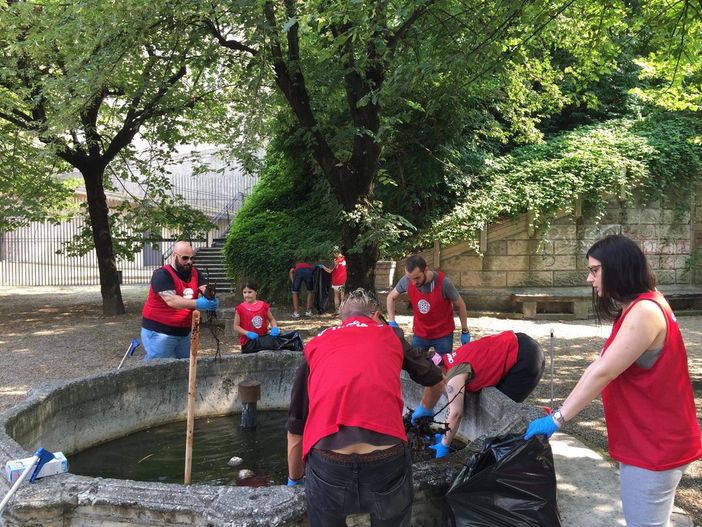 Riqualificata la fontana del Castello di Rivoli, in piazzale Mafalda di Savoia