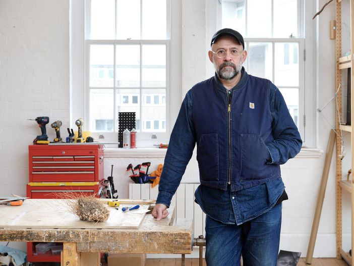 In foto l'artista Enrico David