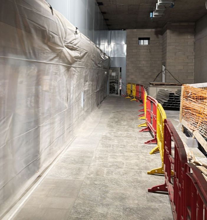 Una immagine del cantiere della metro