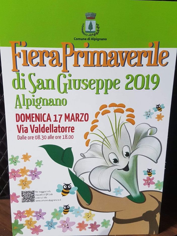 Alpignano, domenica 17 marzo torna la fiera primaverile su via Val Della Torre