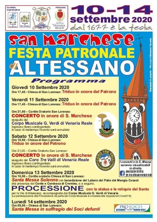 Altessano pronta a fare festa: anche quest'anno si celebra il patrono San Marchese