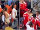 Kim Kardashian a Montecarlo, 'ruba' asciugamano ad Antonelli e bacia Hamilton