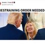 Trump, il post contro Meloni: "Serve un ordine restrittivo" Trump, il post contro Meloni: "Serve un ordine restrittivo"