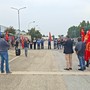 Il presidio tenuto davanti al sito di Sommariva Perno