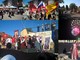 Un collage di immagini delle passate edizioni del Palio della Gru