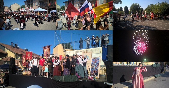 Un collage di immagini delle passate edizioni del Palio della Gru Un collage di immagini delle passate edizioni del Palio della Gru