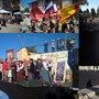 Un collage di immagini delle passate edizioni del Palio della Gru Un collage di immagini delle passate edizioni del Palio della Gru