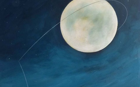 La Luna del Cervo vista dal pittore braidese Franco Gotta