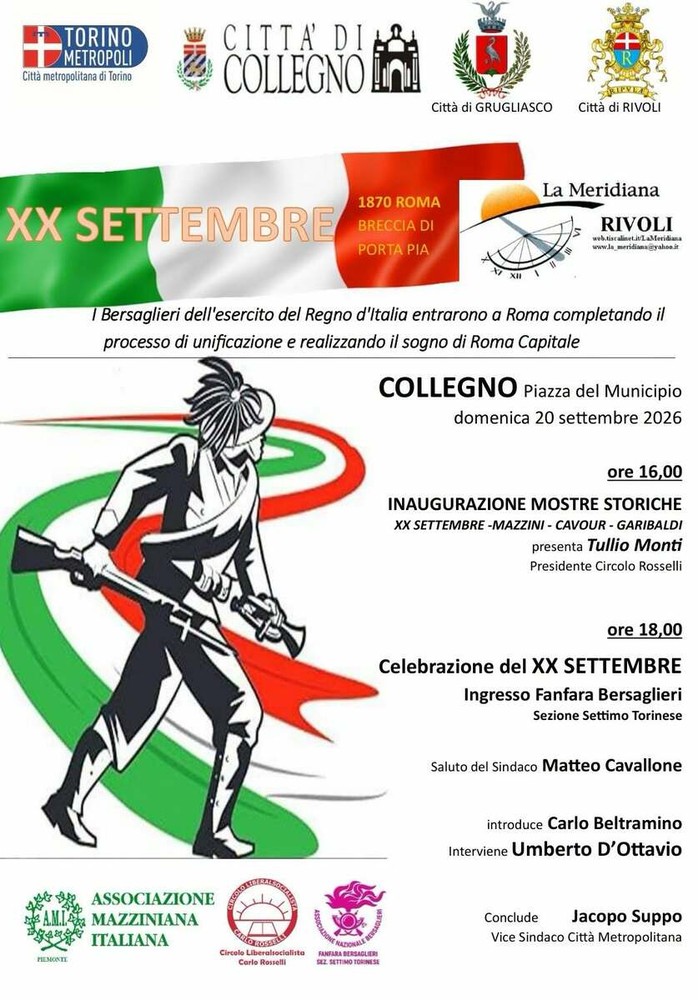 Ricorrenza per il XX settembre Ricorrenza per il XX settembre