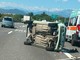 Auto ribaltata in tangenziale: due feriti, forti ripercussioni sul traffico