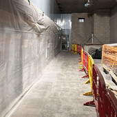 Una immagine del cantiere della metro Una immagine del cantiere della metro