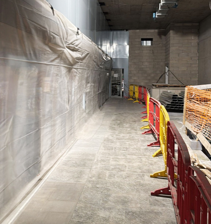 Una immagine del cantiere della metro