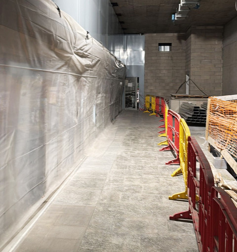 Una immagine del cantiere della metro