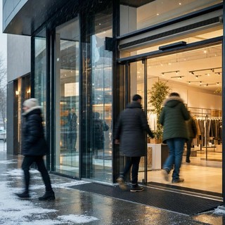 Porte aperte, consumi più bassi: le barriere d’aria cambiano gli ingressi degli esercizi commerciali