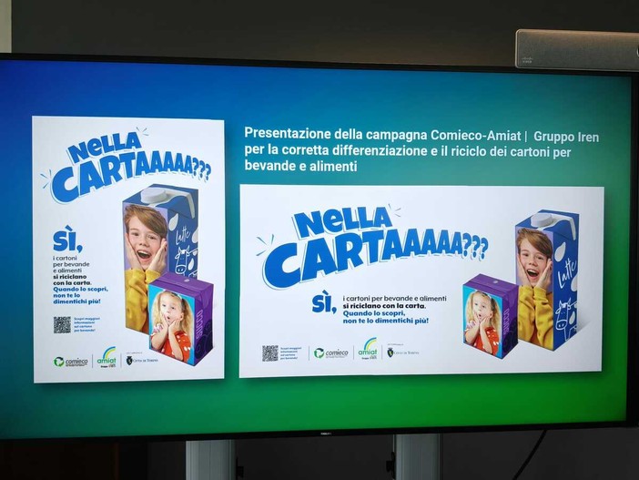 "Brick di latte e succhi nella cartaaaaa? Sì". A Torino al via la campagna di Comieco e Amiat
