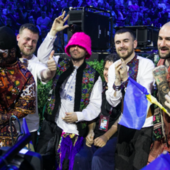 La delegazione Ucraina esulta per la vittoria, foto dal sito ufficiale di Eurovision