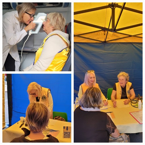 Collegno in Bancarella: grande successo per gli screening Lions contro la maculopatia