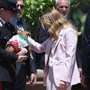 Italia-Corea, Meloni si fa foto con 'Briciola': cagnolina mascotte Carabinieri 'star' a Villa Pamphlij