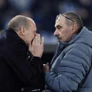 Lazio-Milan, pace fatta (e saluto) tra Allegri e il vice di Sarri in Coppa Italia