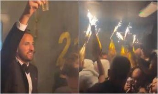 Harry Kane festeggia il Pallone d’Oro, ma le bottiglie con le scintille fanno discutere: sui social torna l’ombra di Crans-Montana Harry Kane festeggia il Pallone d’Oro, ma le bottiglie con le scintille fanno discutere: sui social torna l’ombra di Crans-Montana