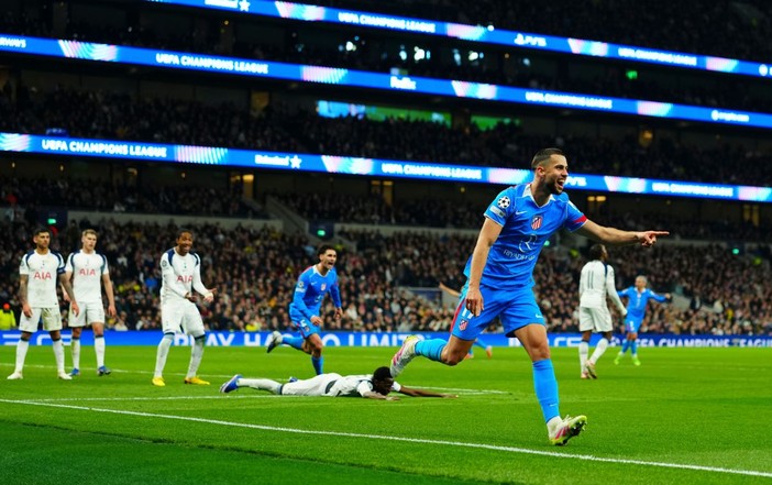 All’Atletico Madrid basta l’andata: ko 3-2 in casa Tottenham ma quarti centrati