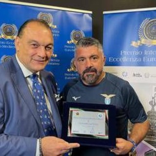 A Gattuso il Premio Eccellenza Euro Mediterraneo: "I giovani vanno ascoltati, alla Lazio nessun alibi"