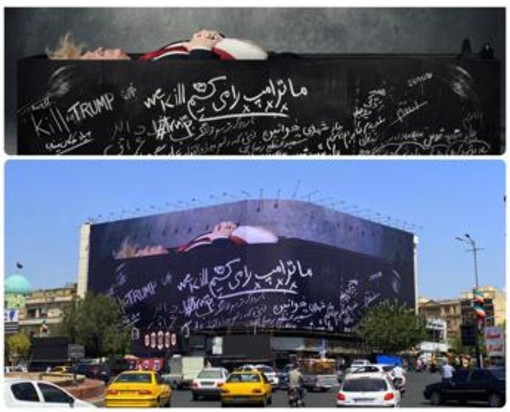 Iran, a Teheran nuovo murale con Trump in una bara e minacce di morte
